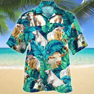 Charolais Cattle Lovers Trendy Hawaiian Shirt