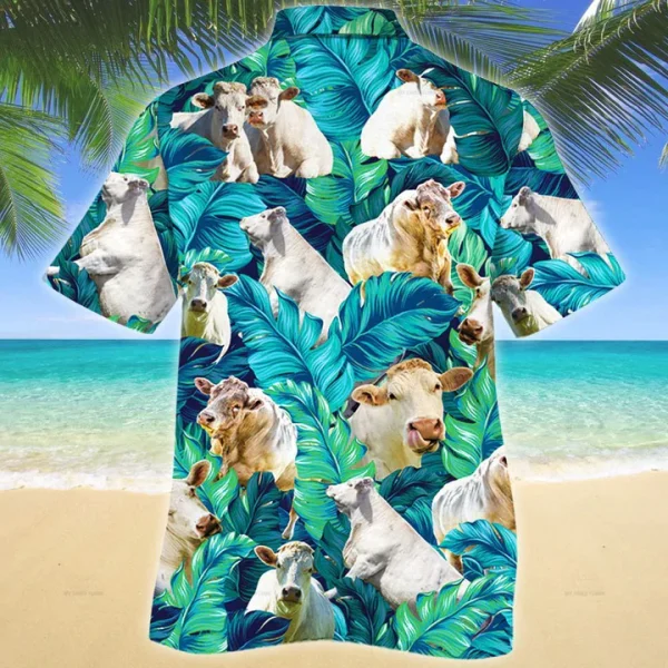 Charolais Cattle Lovers Trendy Hawaiian Shirt